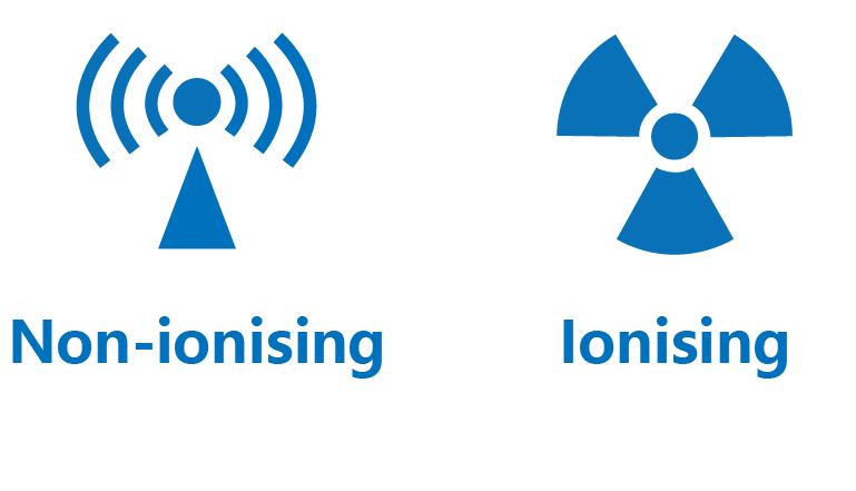 non-ionising and ionising